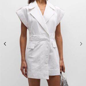 ALC white mini wrap dress
